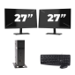 Atrust t176 USFF - Intel Atom x5-E8000 - 8GB RAM - 256GB SSD - Windows 11 + 2x 27 polegadas Monitor