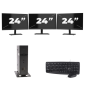 Atrust t176 USFF - Intel Atom x5-E8000 - 8GB RAM - 256GB SSD - Windows 11 + 3x 24 polegadas Monitor