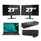 Dell Latitude 3420 - Intel Core i3 11.ª geração - 14 polegadas - 16GB RAM - 256GB SSD - Windows 11 Home + 2x Monitor de 27 polegadas
