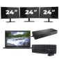 Dell Latitude 3420 - Intel Core i3 11.ª geração - 14 polegadas - 16GB RAM - 256GB SSD - Windows 11 Home + 3x Monitor de 24 polegadas