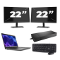 Dell Latitude 3440 - Intel Core i3 13.ª geração - 14 polegadas - 16GB RAM - 256GB SSD - Windows 11 Home + 2x Monitor de 22 polegadas