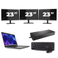 Dell Latitude 3440 - Intel Core i3 13.ª geração - 14 polegadas - 16GB RAM - 256GB SSD - Windows 11 Home + 3x Monitor de 23 polegadas