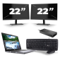 Dell Latitude 5410 - Intel Core i5-10ª geração - 14 polegadas - 8GB de RAM - 256 GB SSD - Windows 11 + 2x Monitor de 22 polegadas