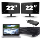 Dell Latitude 5411 - Intel Core i5-10ª geração - 14 polegadas - 8GB de RAM - 256 GB SSD - Windows 11 + 2x Monitor de 22 polegadas