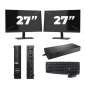 Dell OptiPlex 5080 USFF - Intel Core i7 10.ª geração - 16GB RAM - 256GB SSD - Windows 11 + 2x Monitor de 27 polegadas