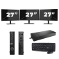 Dell OptiPlex 5080 USFF - Intel Core i7 10.ª geração - 16GB RAM - 256GB SSD - Windows 11 + 3x Monitor de 27 polegadas