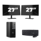 Dell OptiPlex 7000 USFF - Intel Core i7 12.ª geração - 16GB RAM - 256GB SSD - Windows 11 + 2x Monitor de 27 polegadas