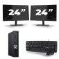 Dell OptiPlex 7070 Micro USFF - Intel Core i3-9e Generatie - 8GB RAM - 256GB SSD - Windows 11 + 2x 24 inch Monitor