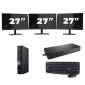 Dell OptiPlex 7070 Micro USFF - Intel Core i7-9ª geração - 8 GB de RAM - SSD de 256 GB - Windows 11 + monitor 3x de 27 polegadas