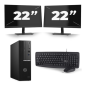 Dell Optiplex 7080 USFF - Intel Core i5-10ª geração - 8GB de RAM - 256 GB SSD - Windows 11 + 2x Monitor de 22 polegadas
