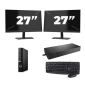 Dell OptiPlex 7080 USFF - Intel Core i5-10ª geração - 8 GB de RAM - SSD de 256 GB - Windows 11 + monitor 2x de 27 polegadas