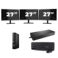 Dell OptiPlex 7080 USFF - Intel Core i3-10ª geração - 8 GB de RAM - SSD de 256 GB - Windows 11 + monitor 3x de 27 polegadas
