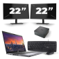 Dell Precision 3550 - Intel Core i7-10ª geração - 15 polegadas - 8GB de RAM - 256 GB SSD - Windows 11 + 2x Monitor de 22 polegadas