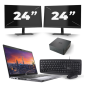 Dell Precision 3550 - Intel Core i7-10ª geração - 15 polegadas - 8GB de RAM - 256 GB SSD - Windows 11 + 2x Monitor de 24 polegadas