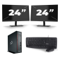 Fujitsu Esprimo Q556/2 USFF - Intel Core i5-7th Generation - 8 GB de RAM - 256 GB SSD - Windows 11 + 2x Monitor de 24 polegadas