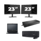 Fujitsu LifeBook E5410 - Intel Core i5-10ª geração - 14 polegadas - 8GB de RAM - 256 GB SSD - Windows 11 Home + 2x 23 polegadas Monitor