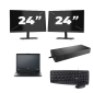 Fujitsu LifeBook E5410 - Intel Core i5-10ª geração - 14 polegadas - 8GB de RAM - 256 GB SSD - Windows 11 Home + 2x Monitor de 24 polegadas