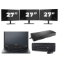 Fujitsu LIFEBOOK E5410 - Intel Core i5 de 10ª geração - Tela de 14 polegadas - 8 GB de RAM - SSD de 256 GB - Windows 11 Home + 3 monitores de 27 polegadas