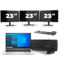 HP EliteBook 830 G8 - Intel Core i5 11.ª geração - 13 polegadas - 16GB RAM - 256GB SSD - Windows 11 + 3x Monitor de 23 polegadas
