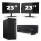 HP Eliteedesk 800 G6 Tower - Intel Core i5-10ª geração - 8GB de RAM - 256 GB SSD - Windows 11 + 2x Monitor de 23 polegadas