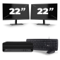 HP EliteDesk 800 G6 USFF - Intel Core i7 10.ª geração - 16GB RAM - 256GB SSD - Windows 11 + 2x Monitor de 22 polegadas