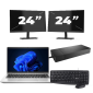 HP ProBook 440 G9 - Intel Core i3 12.ª geração - 14 polegadas - 16GB RAM - 256GB SSD - Windows 11 + 2x Monitor de 24 polegadas