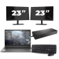 HP ZBook Firefly 14 G8 - Intel Core i7 11.ª geração - 14 polegadas - 16GB RAM - 256GB SSD - Windows 11 Home + 2x Monitor de 23 polegadas