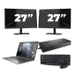 HP ZBook Firefly 14 G8 - Intel Core i7 11.ª geração - 14 polegadas - 16GB RAM - 256GB SSD - GPU - Windows 11 Home + 2x Monitor de 27 polegadas
