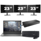 HP ZBook Firefly 14 G8 - Intel Core i7 11.ª geração - 14 polegadas - 16GB RAM - 256GB SSD - Windows 11 Home + 3x Monitor de 23 polegadas