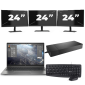 HP ZBook Firefly 14 G8 - Intel Core i7 11.ª geração - 14 polegadas - 16GB RAM - 256GB SSD - Windows 11 Home + 3x Monitor de 24 polegadas