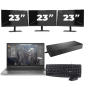 HP ZBook Firefly 15 G7 - Intel Core i7-10ª geração - 15 polegadas - 8GB de RAM - 256 GB SSD - Windows 11 + 3x Monitor de 23 polegadas