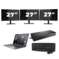 HP ZBook Firefly 15 G7 - Intel Core i7 10.ª geração - 15 polegadas - 16GB RAM - 256GB SSD - GPU - Windows 11 Home + 3x Monitor de 27 polegadas
