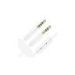 Conector estéreo 3,5 mm M/M com cabo AUX de microfone, 1,5 M