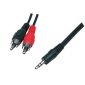 Cablexper Jack 3,5 mm para RCA cinch estéreo, 5,0 m
