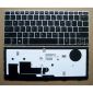 Teclado de notebook para HP EliteBook Revolve 810 G1 com moldura prateada retroiluminada