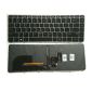 Teclado de notebook para HP EliteBook 745 G3 G4 840 G3 G4 com moldura retroiluminada prateada
