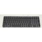 Teclado de notebook para HP EliteBook 850 G3 850 G4 ZBook 15u G3 G4 com moldura de ponteiro