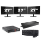 Lenovo ThinkCentre M700 USFF - Intel Core i5-6ª geração - 8 GB de RAM - SSD de 256 GB - Windows 11 + monitor 3x de 27 polegadas