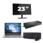 Lenovo ThinkPad T14 Gen 1 - AMD Ryzen 5 PRO 4650U - Tela de 14 polegadas - 8 GB de RAM - SSD de 256 GB - Windows 11 Home + 1 monitor de 23 polegadas