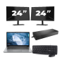 Lenovo ThinkPad T14 Gen 1 - AMD Ryzen 5 PRO 4650U - Tela de 14 polegadas - 8 GB de RAM - SSD de 256 GB - Windows 11 Home + 2 monitores de 24 polegadas
