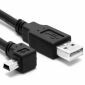 Cabo mini USB para USB 2.0, ângulo de 90°, comprimento 50 cm