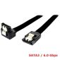 Cabo SATA 3, 6 Gbps, 45 cm, com conector 90°