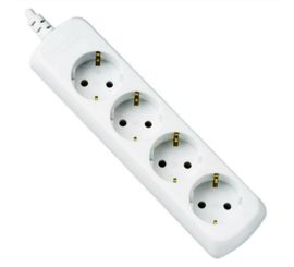 Filtro de energia solto, 4 soquetes, branco