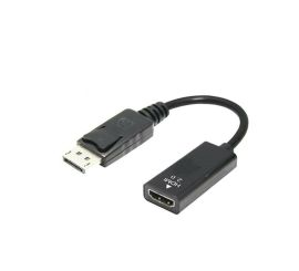 Cabo adaptador DisplayPort macho para HDMI 2.0 fêmea, suporte 4K UHD, preto