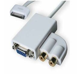 Conector dock Apple iPad para cabo VGA + Áudio