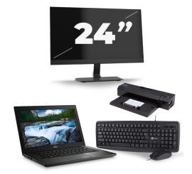 Dell Latitude 7390 - Intel Core i7-8 Geração - 13 polegadas - 8GB de RAM - 256 GB SSD - Windows 11 + 1x monitor de 24 polegadas