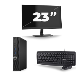 Dell Optiplex 3070 Micro USFF - Intel Core i5-9st Geração - 8 GB de RAM - 256 GB SSD - Windows 11 + 1x Monitor de 23 polegadas