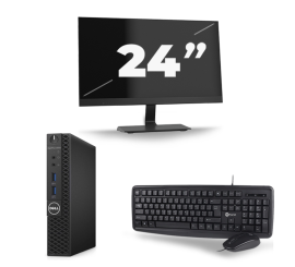 Dell Optiplex 3070 Micro USFF - Intel Core i5-9st Geração - 8 GB de RAM - 256 GB SSD - Windows 11 + 1x Monitor de 24 polegadas
