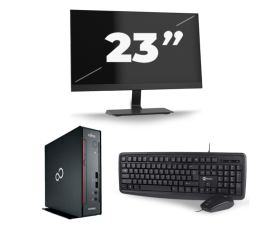 Fujitsu Esprimo Q556/2 USFF - Intel Core i5-7th Generation - 8 GB de RAM - 256 GB SSD - Windows 11 + 1x Monitor de 23 polegadas