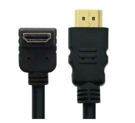 Cabo HDMI v2.0a ângulo de 90°, saída, dourado, M/M, 1,8 m